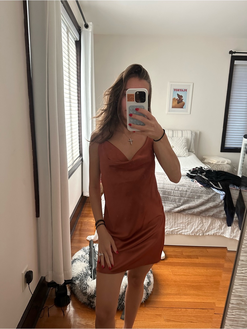 Satin slip dress